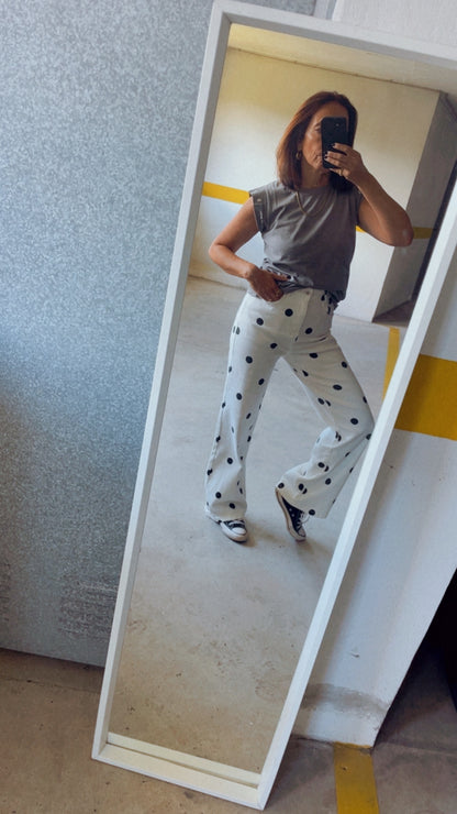 Calças polka dots