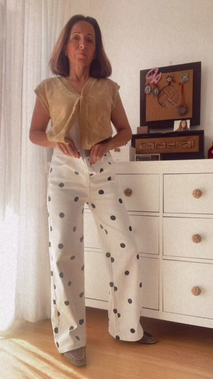 Calças polka dots